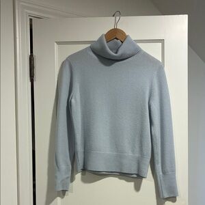 Elegant Sky Blue Turtleneck Sweater